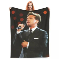 Warm Soft Blankets Travelling L-Luis Miguel Throw Blanket Mexican Singer Flannel Bedspread Couch Bed Funny Sofa Bed Cover