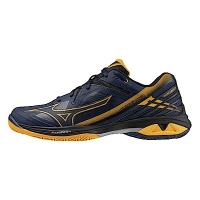 Mizuno Wave Claw 3 [71GA244311] 男女 羽球鞋 室內 運動 訓練 寬楦 止滑 緩震 深藍黃