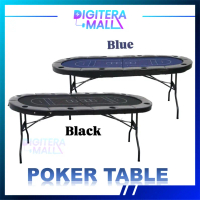 Foldable Folding Portable Deep Stack Texas Poker Blackjack Table Desk Holdem Cup Holder