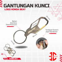Gantungan Kunci Keyless Motor Logo Honda Beat Bahan Stainless Steel Premium Anti Karat Gold