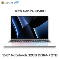 Super15.6 Inch Laptop 10th Intel Core i7-1065G7 32GB DDR4 2TB M.2 SSD Backlit Keyboad Fingerprint Windows 10 Pro Gaming Notebook