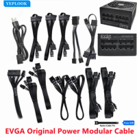 Original EVGA SuperNOVA G2 G3 G5 GA GM P2 T2 Series Modular Power Cable GPU PCIe 8Pin 6+2Pin CPU 4+4Pin SSD HDD SATA Molex 24Pin