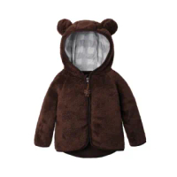 【Baby童衣】任選 baby外套 小熊造型絨毛外套 嬰兒外套 男寶寶 女寶寶外套 70006(咖啡)