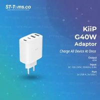 KiiP G40W / G 40W Charger Adaptor GaN 40W 4-Port PD Fast Charging 4 Port