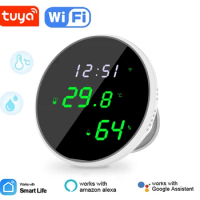 Tuya Smart WIFI Temperature Humidity Sensor Indoor Hygrometer Thermometer Digita LCD Display Support Alexa Google Assistant USB