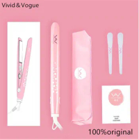 Vivid＆Vogue original hair straightener VAV-030 Straight/volume 2in1 anion straightenling iron pink and white