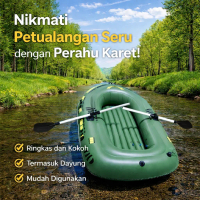 Mobydik Perahu Karet Lipat 2 Orang – Perahu Pancing Portable + Dayung