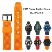 Premium Grade Fluoro Rubber Strap 20mm 22mm New FKM Diving Quick Release Watch Band Bracelet for Omega MoonSwatch Seamaster 300