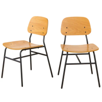 【C&amp;B】設計家伊塔工業風曲木家居椅餐椅(二張、兩色可選)