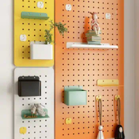 The product can be customized. Hole board wall mounted shelves, non perforated metal book desktop display shelves