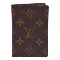 【Louis Vuitton 路易威登】M60502經典Monogram帆布印花對折卡片夾
