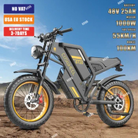 Electric bike 1500W Motor Mountain bikes Electric Dirt Bike 20Inch Fat Tire Motorcycle 48V25AH Removable Battery Full Suspension