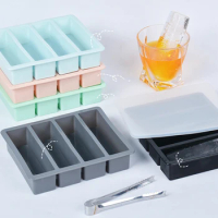 Long Ice Cube Tray Reusable Silicone Ice Cube Mold BPA Free Ice Maker Food Grade Silicone Ice Cubes Whiskey Ice Hockey Machine