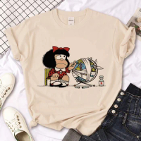 Mafalda tshirt women manga Tee girl manga Japanese streetwear clothing