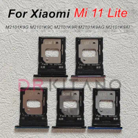 For Xiaomi Mi 11 Lite 5G SIM Card Trays SIM Slot Holder Adapter Socket Replacement For Xiaomi Mi11 Lite M2101K9AG M2101K9AI