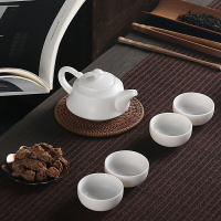 德化高白茶壺陶瓷功夫茶具白瓷單壺泡茶器小茶壺玉瓷簡約家用
