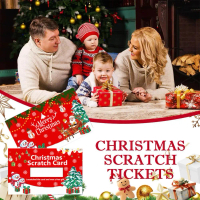 50pcs Blank Scratch Off Cards - Create Your Own Christmas Lottery Tickets, 9x5cm DIY Surprise E4O8