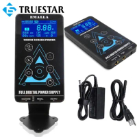 EMALLA Tattoo Power Supply TP-5 Digital LCD Touch Screen Dual Tattoo Power Source For Tattoo Rotary Pen Power Supplies