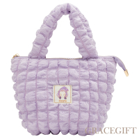 【Grace Gift】小魔女DoReMi聯名-音符雲朵手提袋 紫