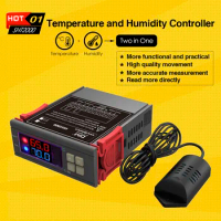 SHT2000 AC 110V 220V DC 12V-72V Digital Temperature Humidity Controller Home Fridge Thermostat Humidistat Thermometer Hygrometer