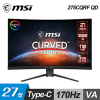 【MSI 微星】MAG 275CQRF QD 27型 曲面電競螢幕【三井3C】