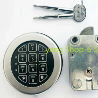 Safe Electronic Lock Solenoid Lock &amp; 2 Master Key Override W/Chrome KEYPAD