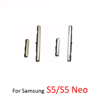 For Samsung Galaxy S5 G900F G900H G900I G900 i9600 G900FD G900MD Phone Housing Frame Volume Power Button On Off Side Key Gold