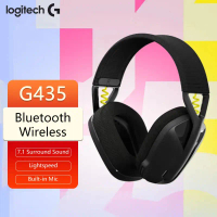 ชุดหูฟังสำหรับเล่นเกมไร้สายบลูทูธ Logitech G435, LIGHTSPEED, หูฟังเสียงรอบทิศทาง, แบบครอบหู, สำหรับพ