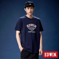 EDWIN 網路獨家 手繪復刻字體短袖T恤-中性-丈青色