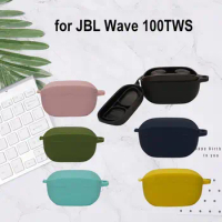 1PC Soft Silicone Headphone Cover For JBL Wave 100TWS Wireless Earbuds Protective Case Shockproof Bluetooth Earphone Shell