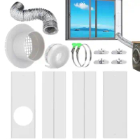 Universal Air Conditioner Window Ac Vent Kit Dryer Sealing Plates Balcony Sliding Door Seals Portable Ac Kits Dryer Exhaust Hose