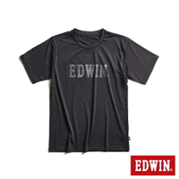 EDWIN 涼感圓領短袖T恤-男款 黑色