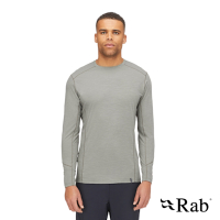 【英國RAB】 Syncrino Base LS Tee 羊毛混紡長袖排汗衣 男款 石灰 #QBL32