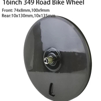 16inch 349 Carbon Bike Disc Wheel Clincher Disc V Brake Bicycle Wheelset Front 74 100 Rear 112 Folding Bike Wheels