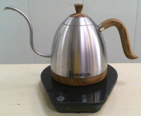 【Brewista Artisan】 細口壺，可控制溫度的咖啡手沖壺-600ml (不鏽鋼色)贈蘇門答臘優質曼特寧半磅