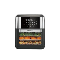 12L Smart Digital Visual black Air Frier Cooker or Multi-functional All In 1 Digital Visible Air Fryer Oven