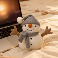 聖誕小雪人新款可愛毛公仔雪人公仔生日禮物玩偶安撫哄睡