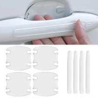 Car Door Handle Bowl Scratch Protective Invisible Transparent Protector Stickers Rearview Mirror Protection Strip Auto Accessory