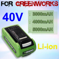 3.0/4.0/5.0Ah for GreenWorks 40V 29462 29472 40V Tools Lithium ion Rechargeable Battery 22272 20292 22332 G-MAX