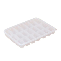 【上手家居】透明單層21格可疊加水餃盒(餃子盒/冰塊盒/壽司盒)