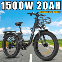 New Electric Bicycle 1500W High Speed Motor 48V20AH Removable Battery Electric Bike 26Inch Tire Mountain Snow Mileage152KM Ebike