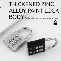 Household Zinc Alloy Digital Key Password Padlock Suitcase Mechanical Password Lock Anti-rust Waterproof Anti-theft Door Lock