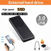高性能外置固態硬碟 M.2 30TB隨身硬碟16TB8TB 內存升級便攜式迷你外置硬碟1TB2TB長壽命硬碟