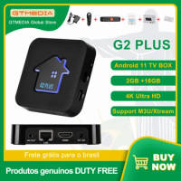 GTMEDIA Smart TV Box G2 PLUS Android 11.0 2GB 16GB Quad Core 4K HD 3D Video Media Player Home Theater TV Set Top Box Support M3U