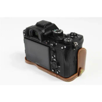 PU Leather Camera case For Sony A7R4 ILCE-7RIV Half Body Protective Body Cover Case Skin Camera Bag