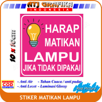 Stiker matikan lampu kotak sticker hemat energy listrik rumah kantor