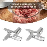 Electric Kitchenware Mincer Blade For Moulinex 42mm Stainless Steel 2 Pcs Meat Grinder Parts Accessories Replacement