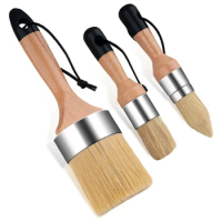 3 Pack Chalk Paint Brush, Wax Paint Brush, Chalk Paint Brushes For Wood, Round Paint Brushes For Painting Home Decor Easy To Use