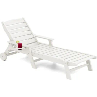 Patio Chaise Lounge Chair, 5 Positions Outdoor Lounge Chair for Pool, Plastic Lounge Chair,beach chair,outdoor chair