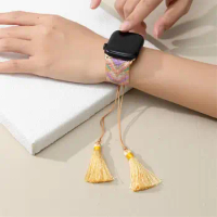 ZHONGVI New Smart Watch Band for Women Tassel Jewelry Strap Watch 38mm 44mm Bands for Apple Watch Miyuki Seed Beads Bracelet